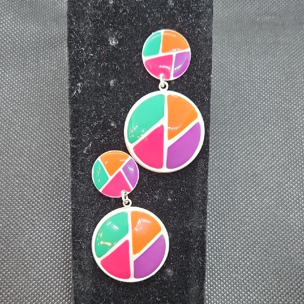 Retro Dangle Pierced Earrings